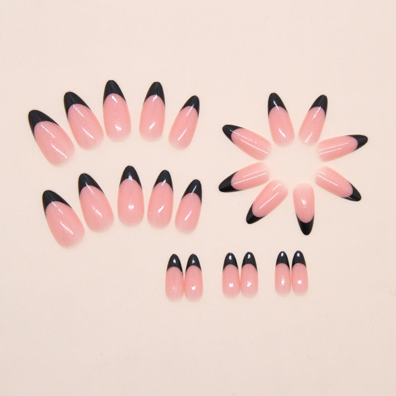 New ins style wearable nail pure desire nail stickers whitening detachable short style 24pcs
