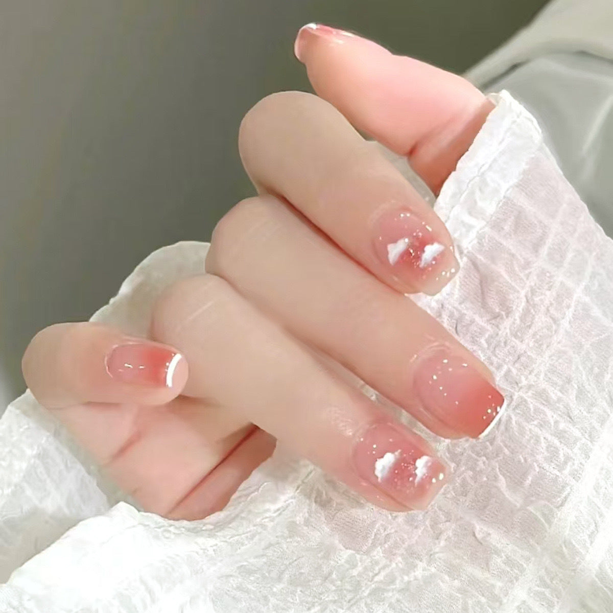 New ins style wearable nail pure desire nail stickers whitening detachable short style