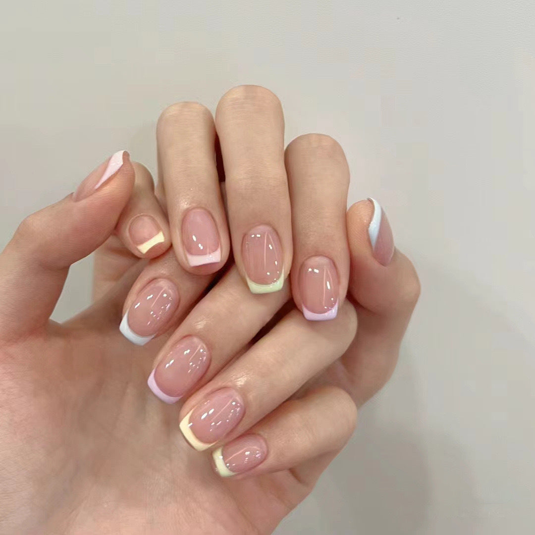 New ins style wearable nail pure desire nail stickers whitening detachable short style