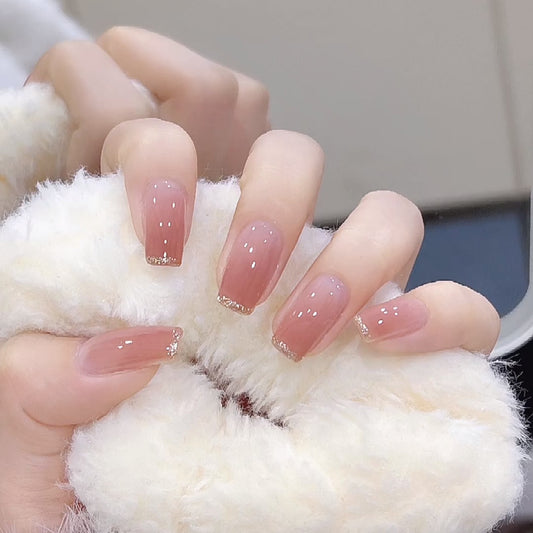 New ins style wearable nail pure desire nail stickers whitening detachable short style