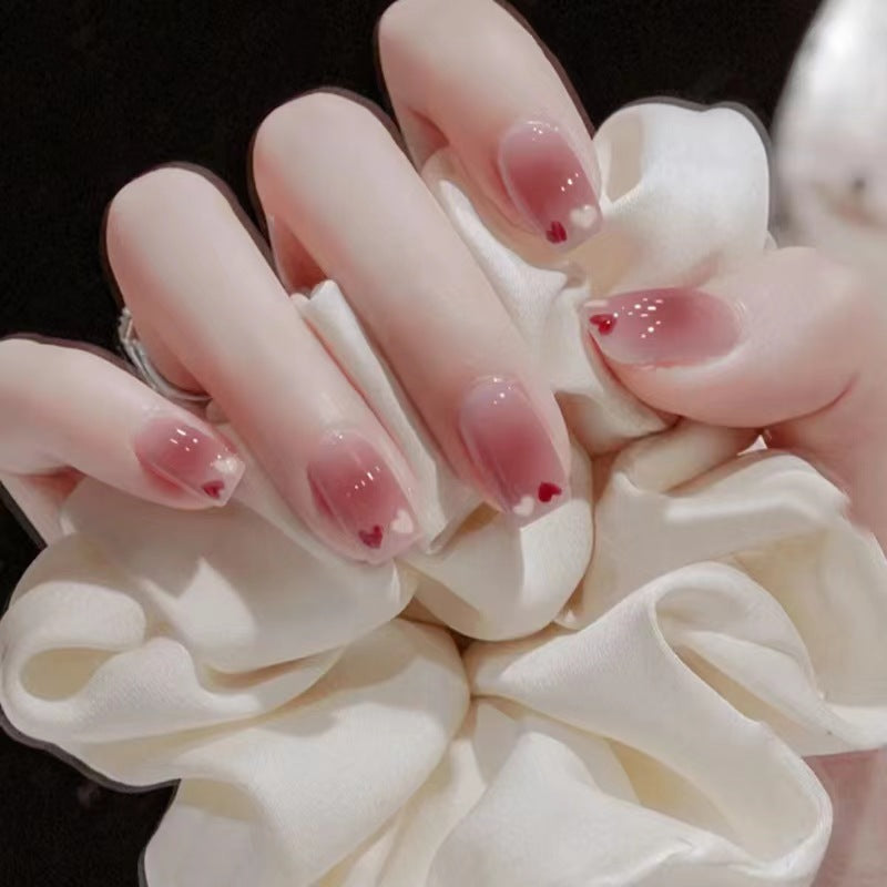 New ins style wearable nail pure desire nail stickers whitening detachable short style
