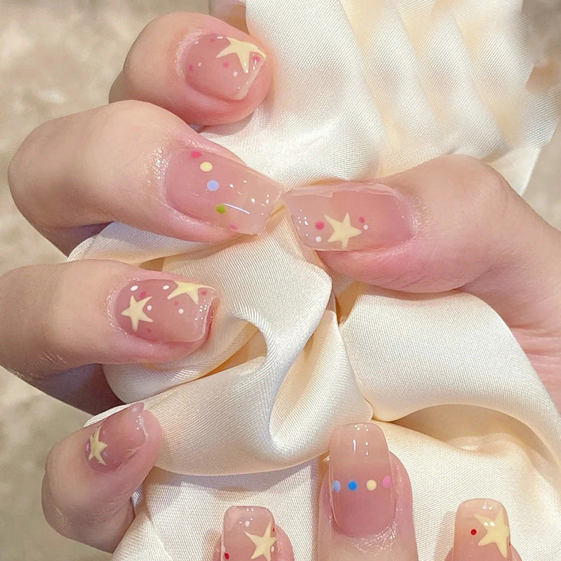 New ins style wearable nail pure desire nail stickers whitening detachable short style